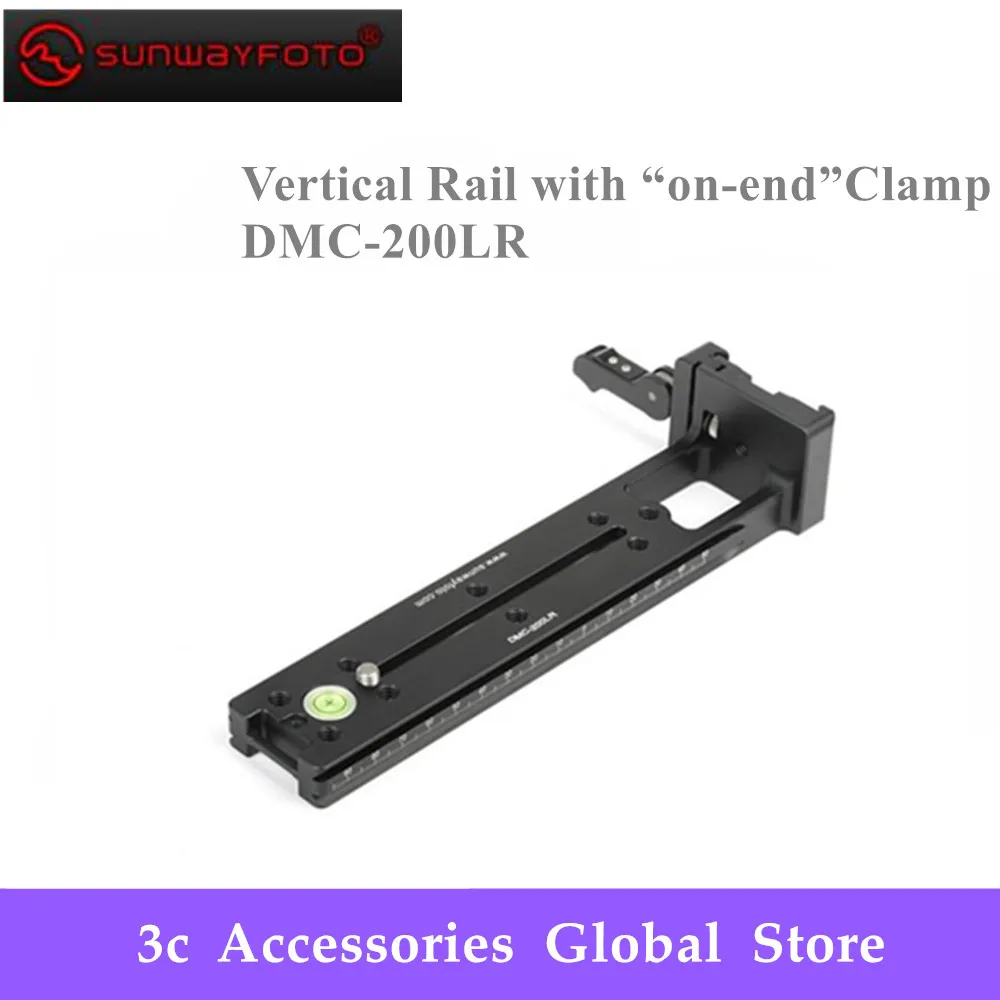 

SUNWAYFOTO DMC-200LR Tripod Head Quick Release Plate for DSLR Camera Tripod Plate Vertical Rail With Screw-knob Tripod Plate