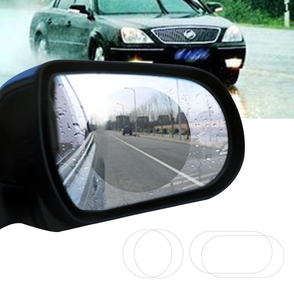 2pcs Car Rearview Mirror Protective Film Anti Fog Membrane Anti glare