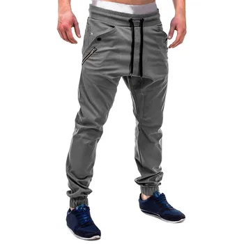 

Fashion Men's Zipper Patchwork Cotton soft and comfortable Casual Sweatpants Drawstring Pant L50/0211