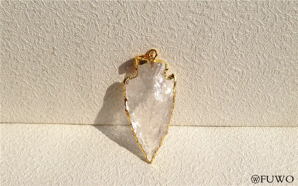 Natural Crystal Quartz Arrow Pendant 9
