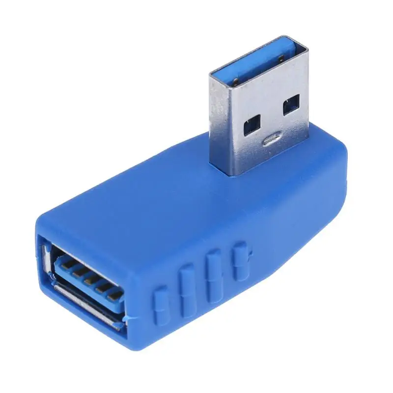 NEW 1pcs 90 Degree USB 3.0 Connector Male To Female Adapter L Shap Left