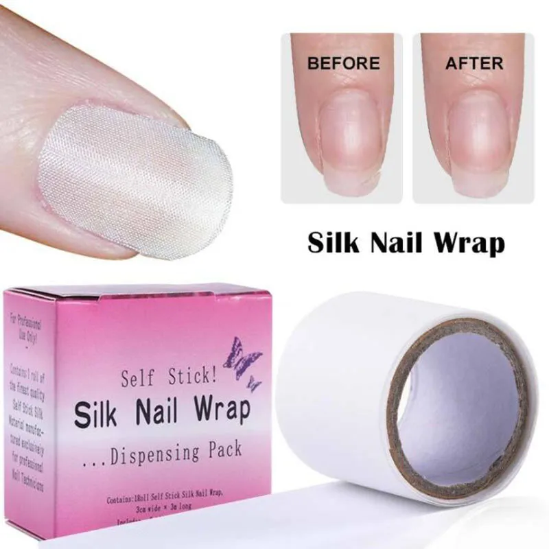 

1 Roll White Silk Nail Wrap Perfect For Repairing Broken Or Damaged Nail Tips UV Gel Acrylic Nail Art Tool