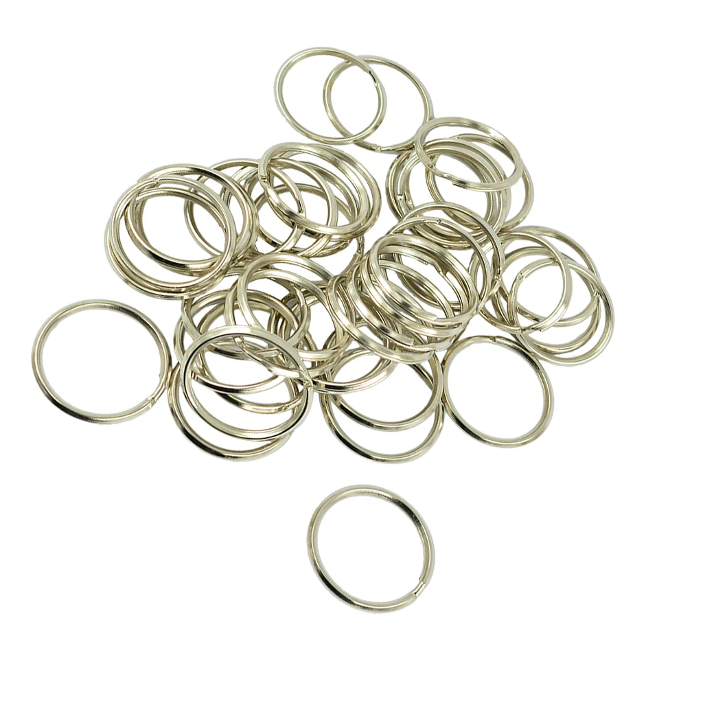 

50 Pieces 25mm Steel Nickel Polishe double Loop Split Key Rings Jewerly Making Findings for crafts extra keys