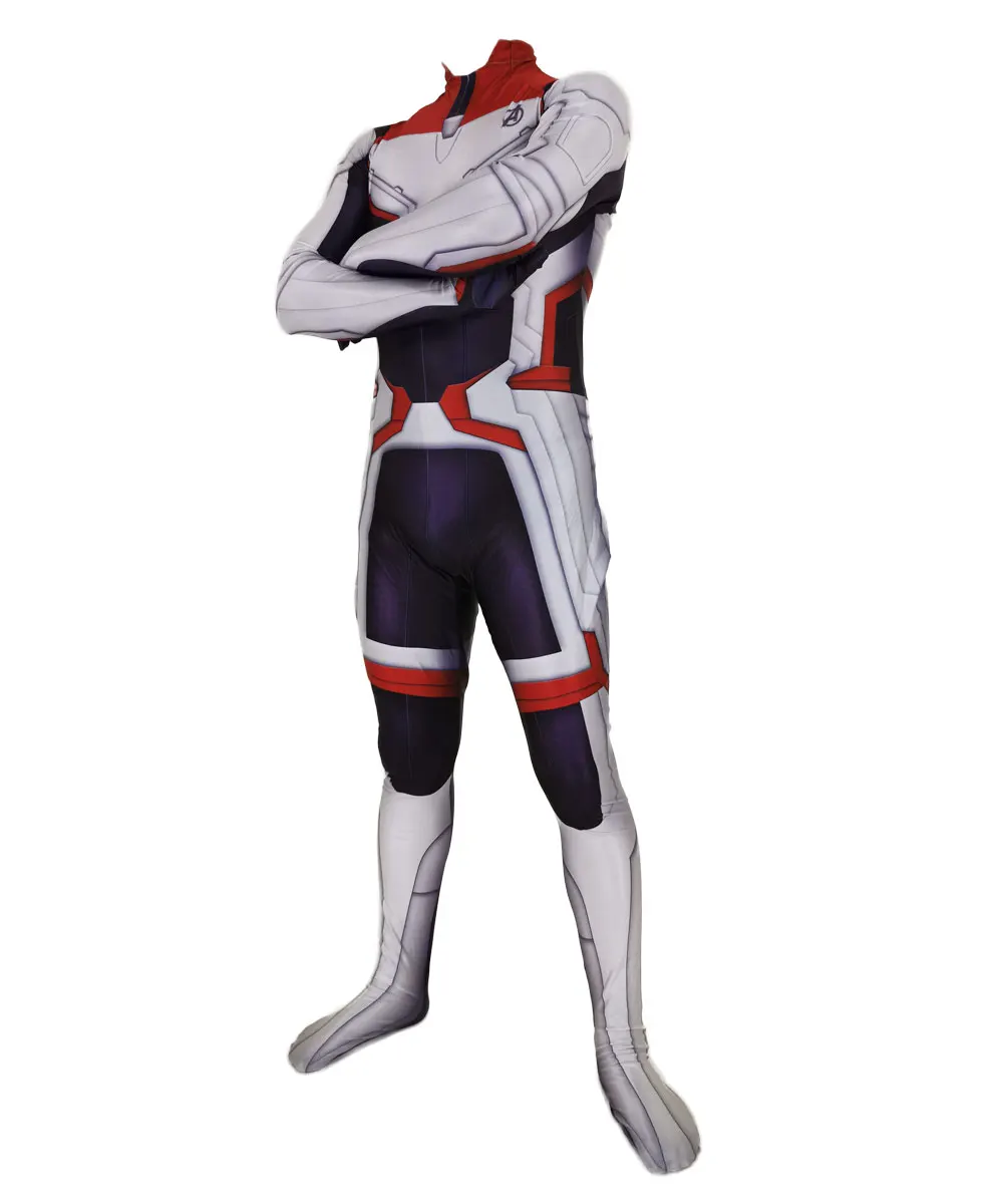 Avengers Endgame Quantum Realm Cosplay Costume Superhero Captain America Captain Marvel Zentai Bodysuit Suit Jumpsuits