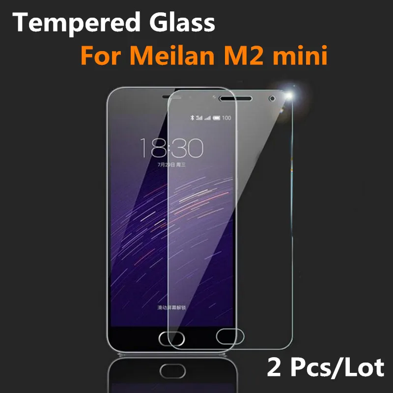 

2 Pcs Premium For Meizu M2 mini Tempered Glass Screen Protector, Blue Charm Meilan M2mini M 2mini Protective film, 5.0 inches