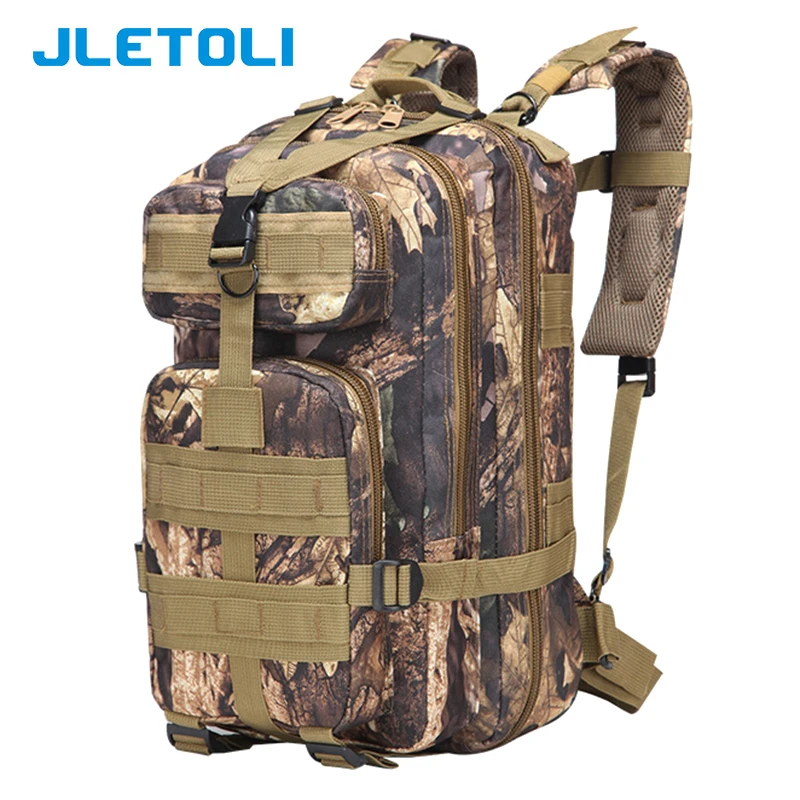 

JLETOLI Waterproof Tactical Backpack Camping Hiking Bag Camouflage Outdoor Military Backpack Men Sport Fishing Hunting Bag 25L