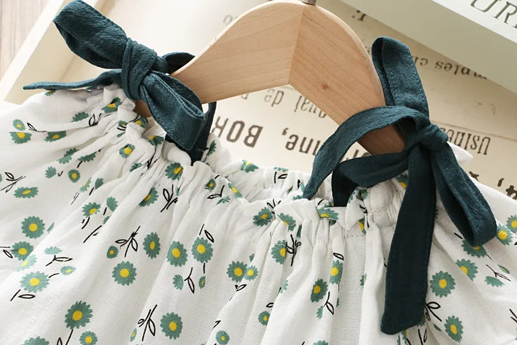 Детская одежда комплект для девочек 2019 г., новый летний топ с цветочным принтом + шорты комплект из 2 предметов, одежда для девочек