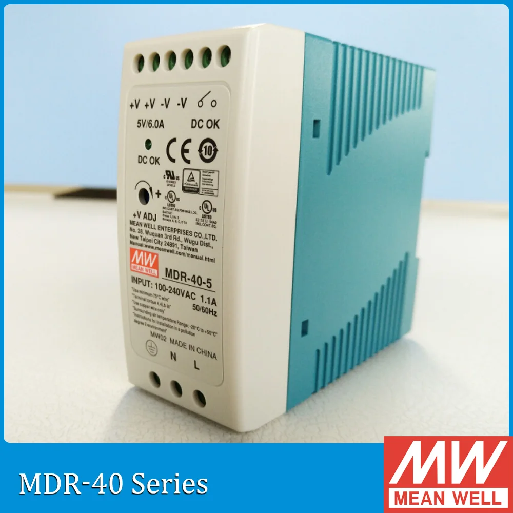 Original Meanwell MDR 40 24 40W 24V mean well Din Rail