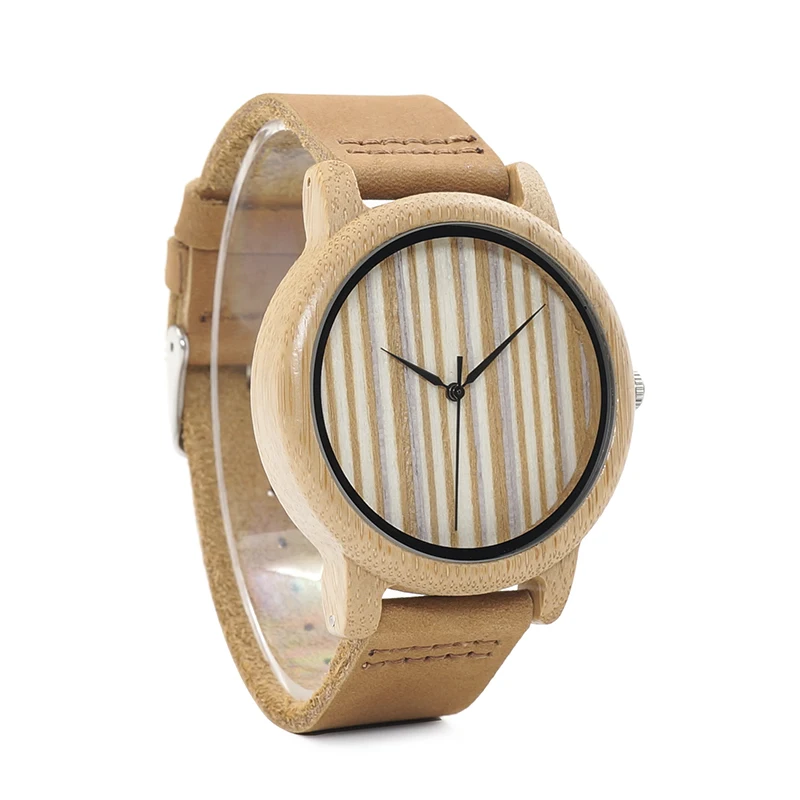 BOBO BIRD WA20A21 Casual Wooden Watch Men Bamboo Quartz Watches With Leather Straps relojes mujer marca de lujo With Gift Box