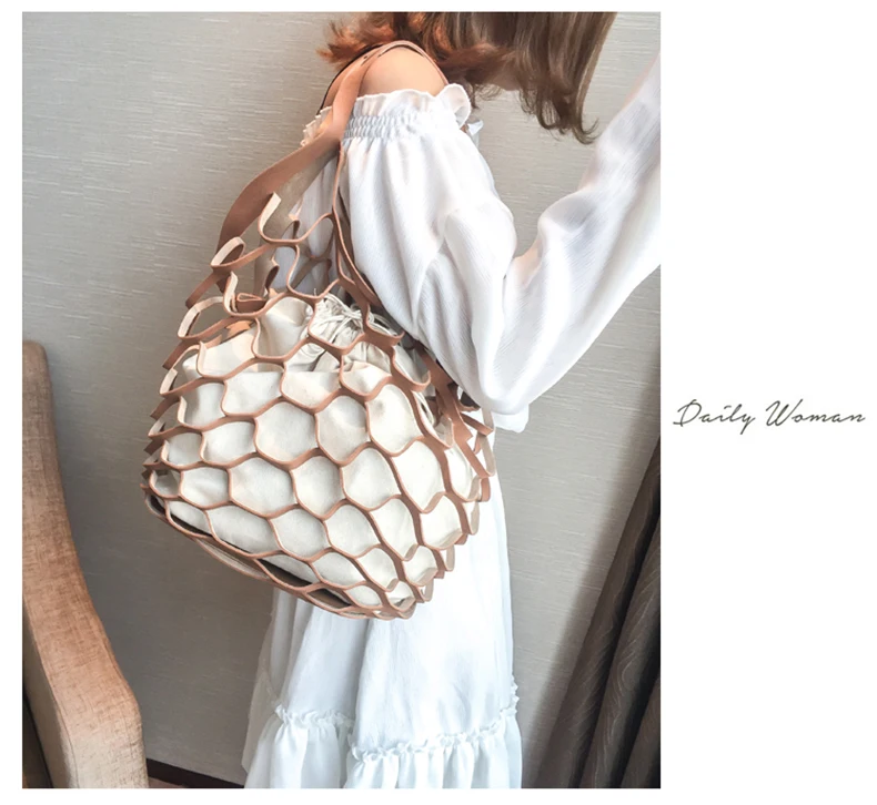 Hollow out women net bag (10)