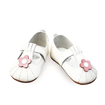 

Angelatracy New Genuine Leather Baby Pink Flower TPR Soft imitation ox-tendon Sole Cow Muscle Prewalker Toddlers Sandals Shoes