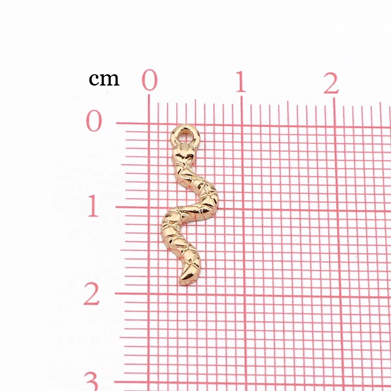 5 шт. 18 мм маленькие подвески из сплава змеи Золотая Серебряная фурнитура для ювелирных изделий кулон изготовление панк Винтажные серьги ожерелье DIY украшения