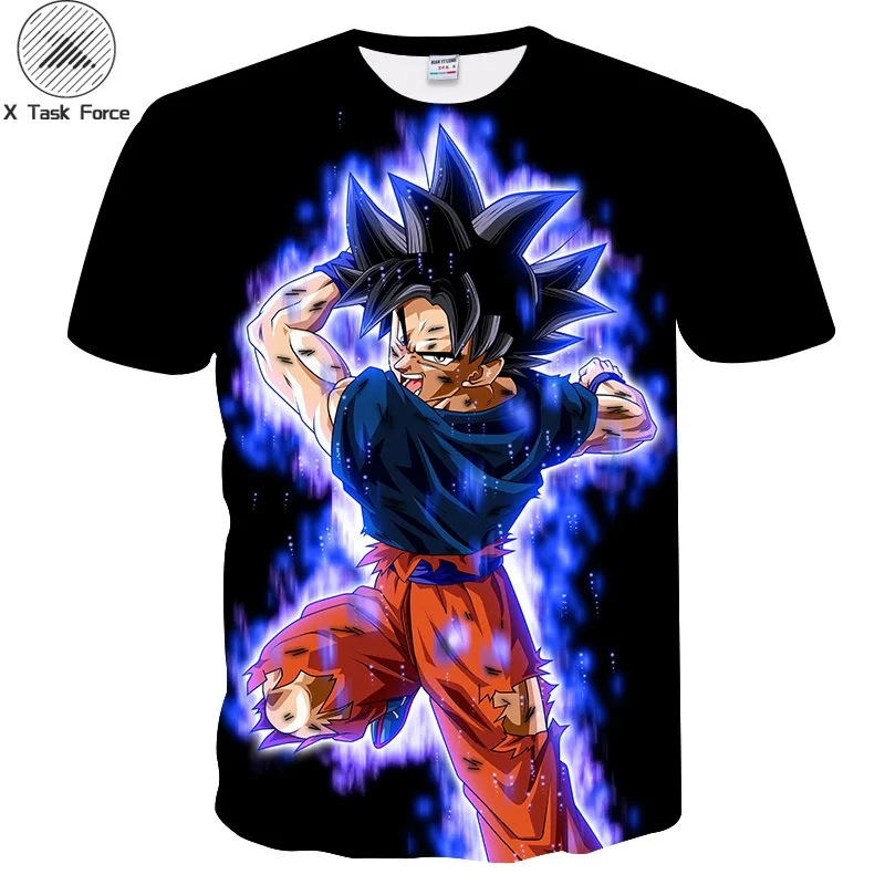 X Task Force лето для мужчин Dragon Ball футболка 3D Гохан мужские шорты купания Gogeta Vegito