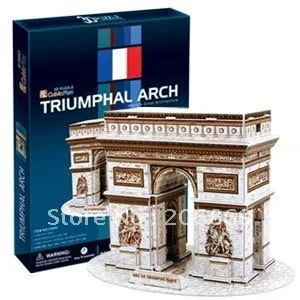 

Original cubicfun 3D puzzle paper model stereo DIY toy C045H France Triumphal Arch - New Gift free shipping