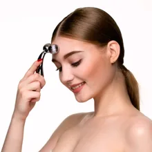 Японский косметический инструмент 3D Мини Vtype ролик для подтяжки лица массажный ролик портативный массажер для лица и тела инструменты для формирования формы лица