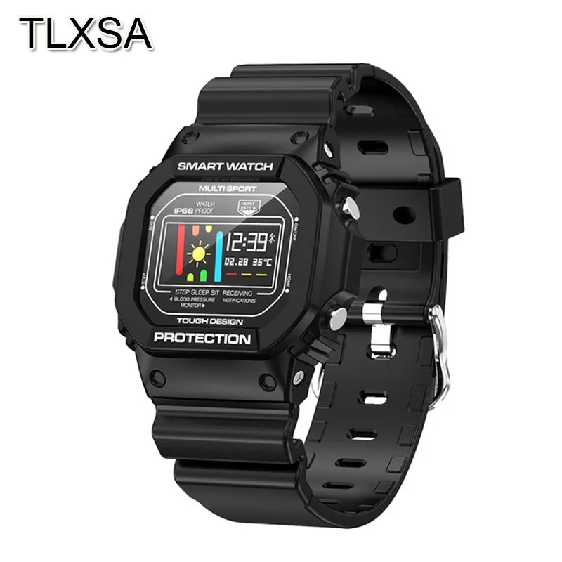 

2019 New Outdoor Sports IP68 Waterproof Smart Clock ECG Heart Rate Monitor Call/Message Reminder Smart Watch For ios Android