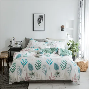 

Tropical green plants Duvet Cover Twin Neo Boho Style Bedding King Tropical Green Plants Leaves Girls Bedlinen Sheet Queen Size