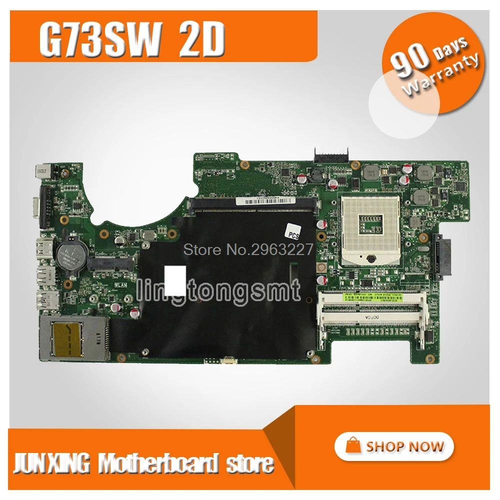 Best Price For ASUS G73SW Motherboard rev2.0 HM65 4RAM Slots 2D Connector 90R-N3IMB1000Y Mainboard 100% Tested
