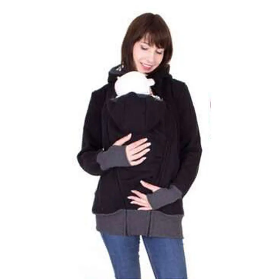  New Baby Carrier Kangaroo Hoodie Winter Maternity Hoody Outerwear Jacket Coat For Pregnant Women Ca