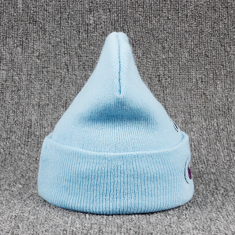 Г-н Meeseeks Вязаные шапки зима Рик и Морти Кепка аниме Теплая Мультфильм loveless Beanie спорт на открытом воздухе лыжные вязаные шапки Skullie