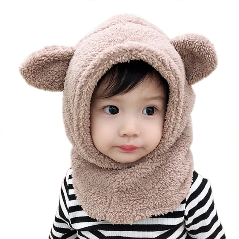 Winter Warm Hat Cute Ear Design Infant Ski Caps Kids Headwrap Ear