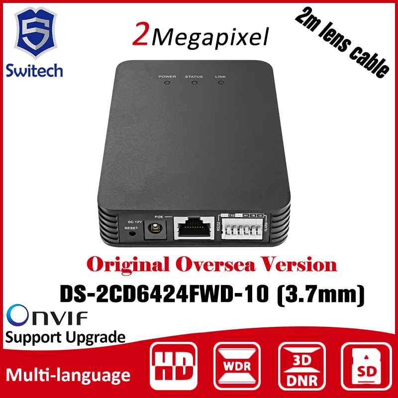 HIK DS-2CD6424FWD-10 2MP Separated Network Camera Triple video streams 128GB ROI H.264 12 VDC PoE ONVIF HIKVISION