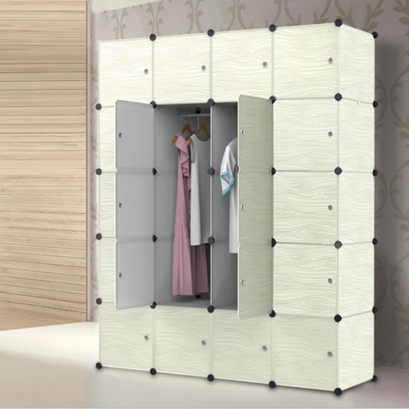 2019 Современная имитация деревянный гардероб DIY сборки дома висит шкаф портативный шкафчики пластик армирования гардероб