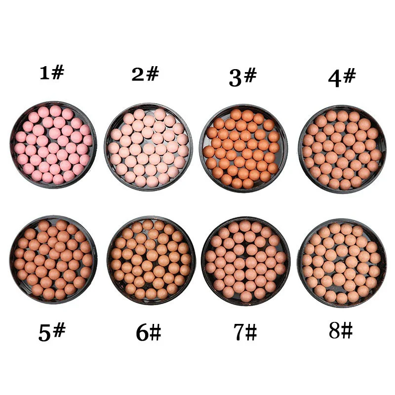 

Makeup Cheek Blush Ball Long Lasting Pigments Matte Natural Face Blush Ball Oil-control Base Bronzer Blush Powder