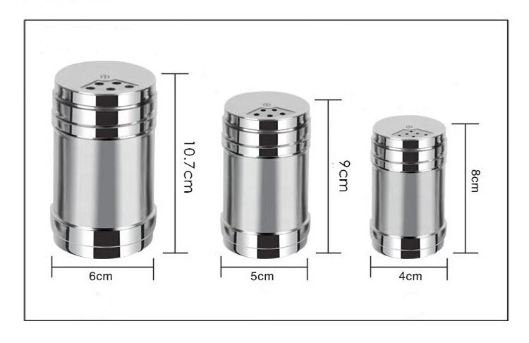 Stainless Steel Spice Jars Salt and Pepper Shaker Containers for Spices (1)
