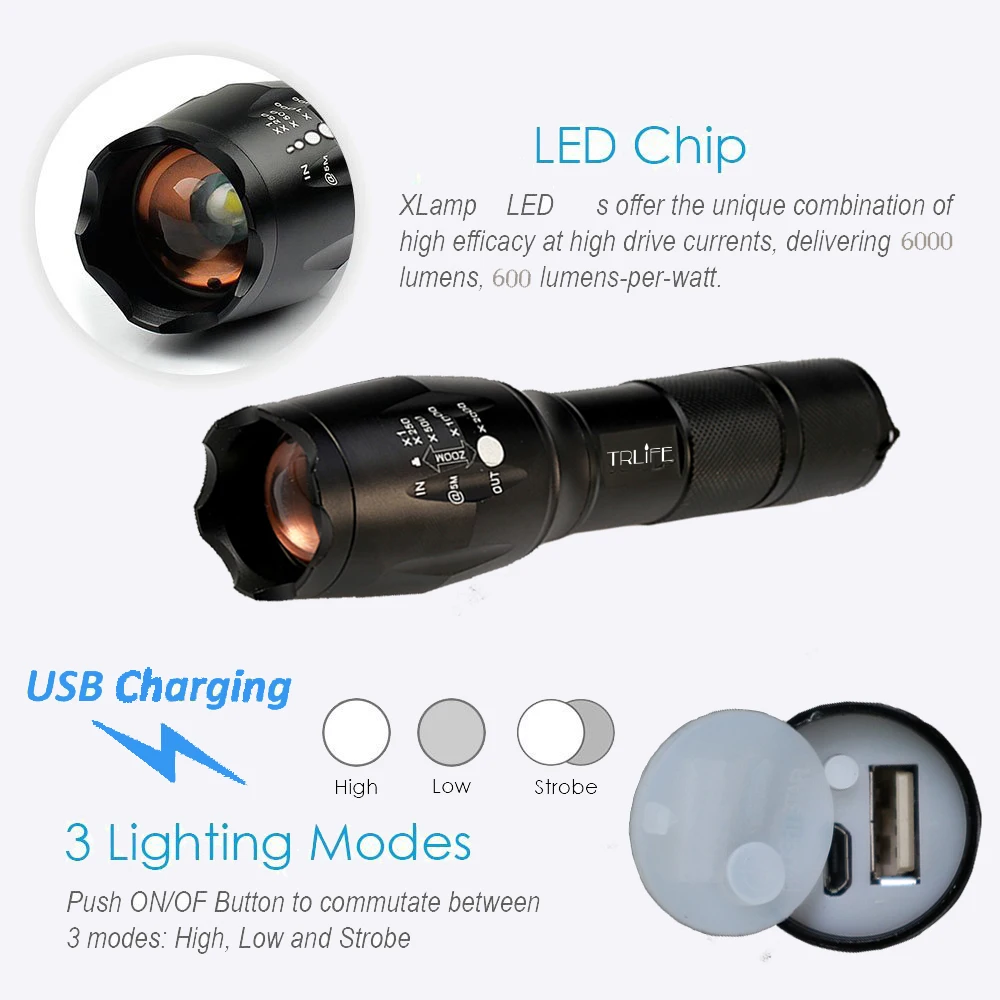 Top USB Flashlight 8000 lums LED T6 L2 Torch Bicycle Light cycling lamp USB Charger Bike light Bike Lamp Waterproof led ride 3 Top USB Flashlight 8000 lums LED T6 L2 Torch Bicycle Light cycling lamp USB Charger Bike light Bike Lamp Waterproof led ride 3