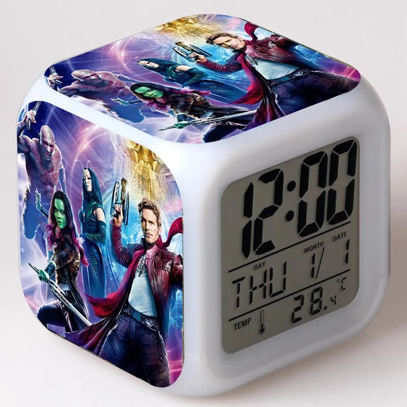 Guardians of the Galaxy LED Color Flash Glowing Clock Brinquedos Time