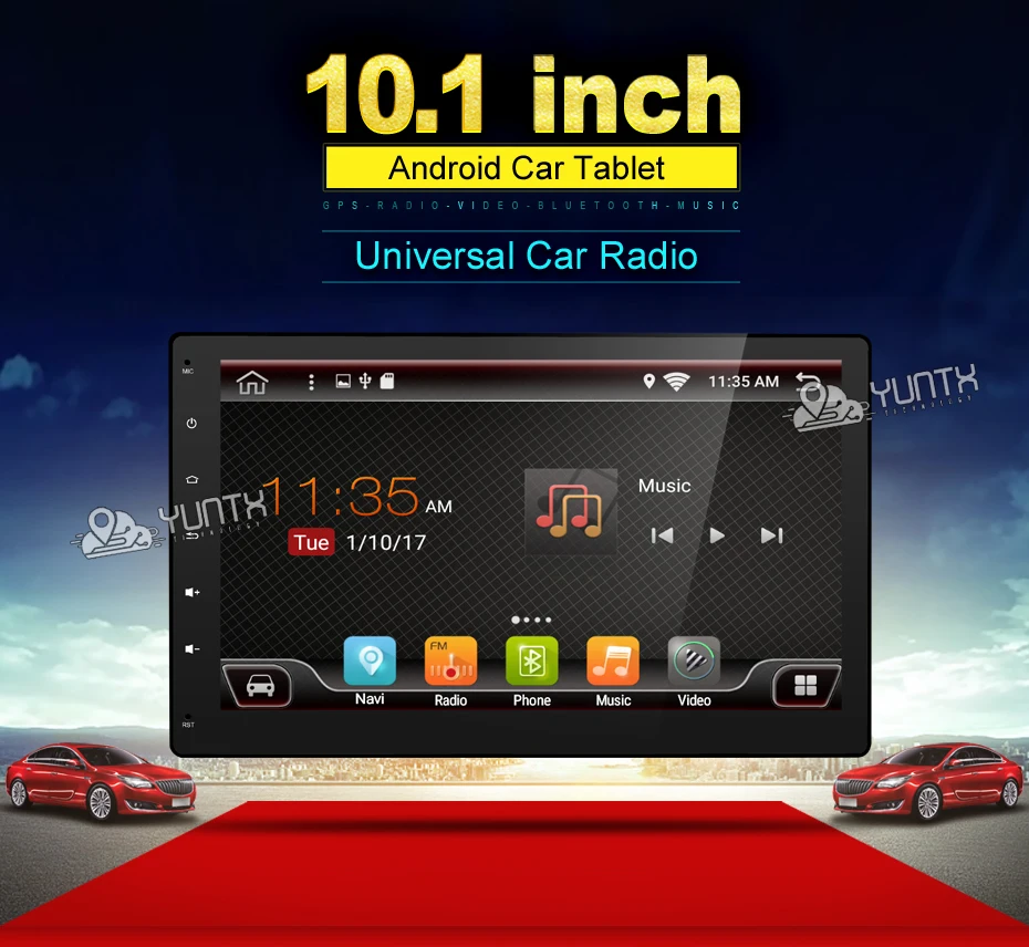 

2GB RAM Quad Core 10.1" Android 7.1 Universal Car dvd gps navigation With Car Radio Bluetooth 4G WIFI 32GB ROM TV USB