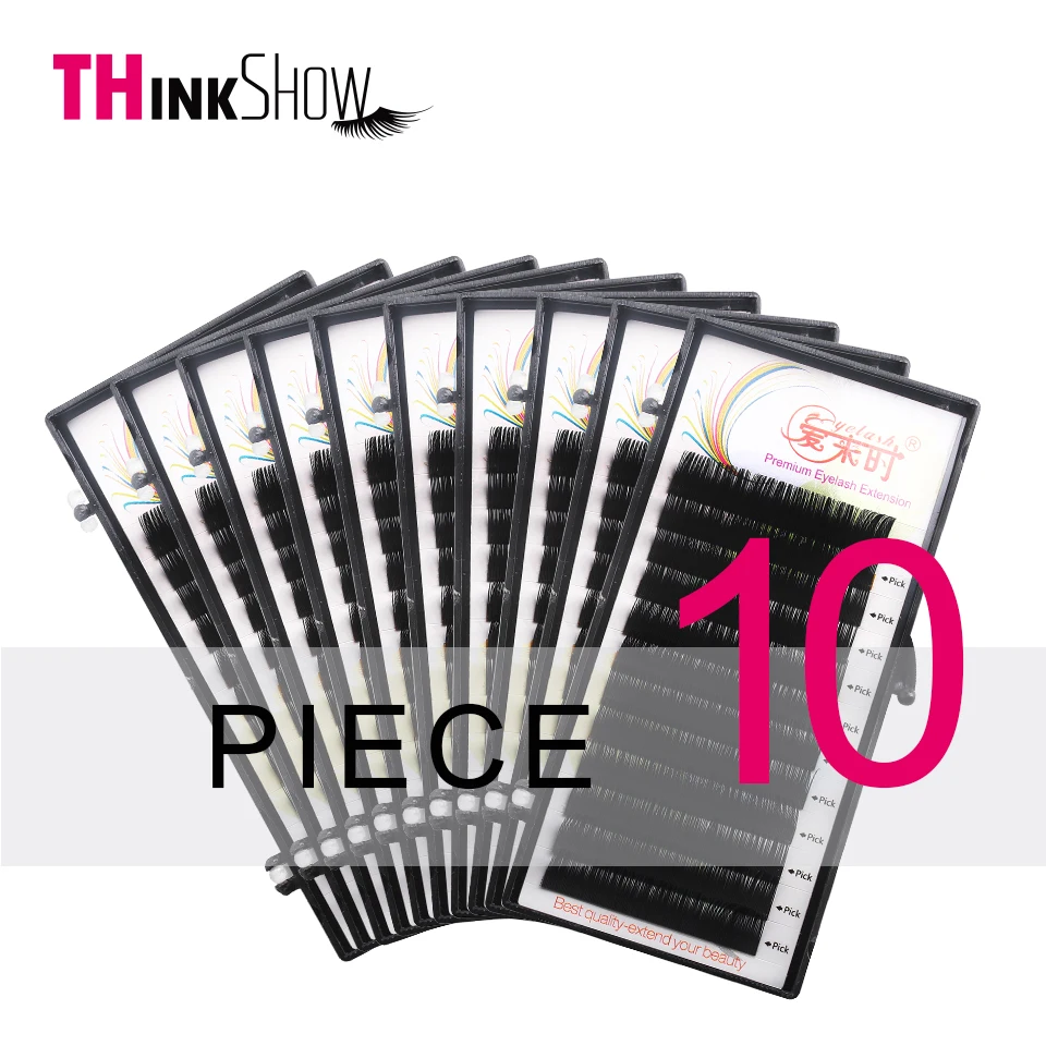 Thinkshow наращивание ресниц шелковые норковые ресницы мягкий материал 10 лотков/лот