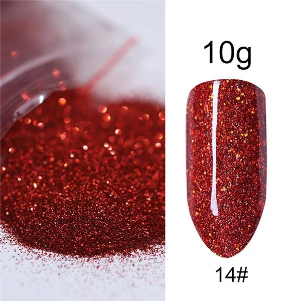 1 Box Chameleon Mirror Nail Glitter Powder Neon Aurora Effect Mermaid Nail Art Dust Chrome Pigment Manicure Decoration - Цвет: 46219-14