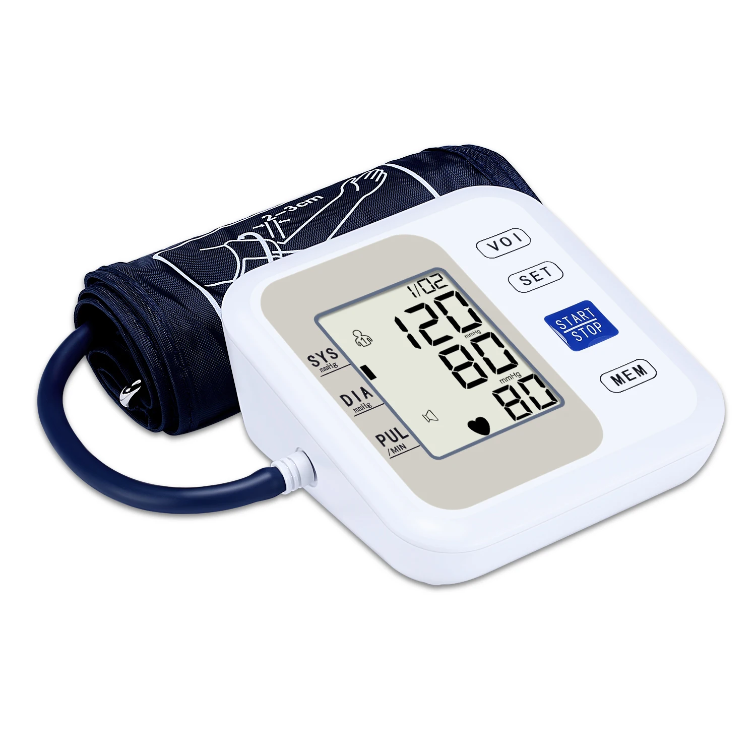 

Mrosaa Family Health a digital LCD Upper Arm Blood Pressure Monitor Heart Meter Measuring Automatic Measuring Instrument