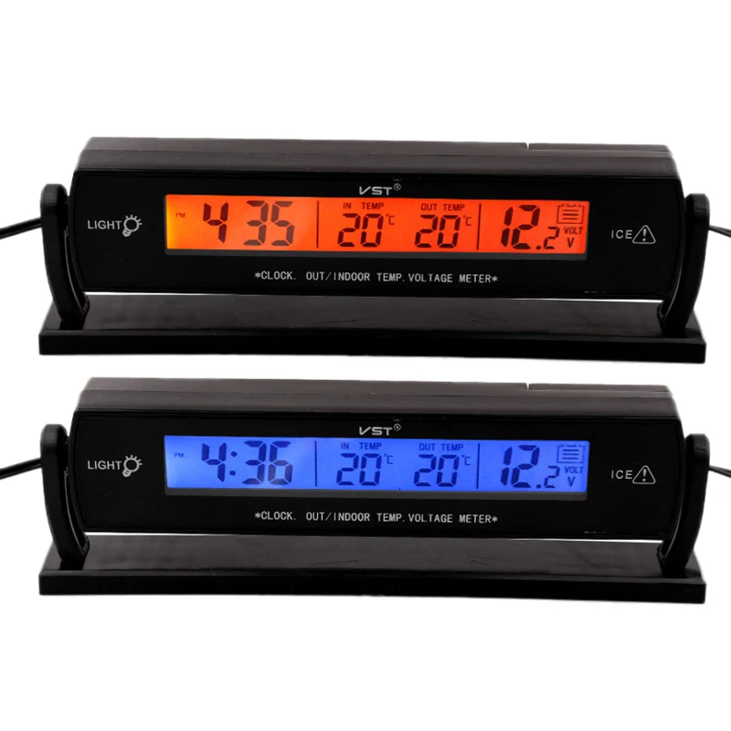 New 3in1 LCD Digital Auto Car Voltage Temperature Thermometer Meter Monitor Clock Alarm Car accessories New 3in1 LCD Digital Auto Car Voltage Temperature Thermometer Meter Monitor Clock Alarm Car accessories