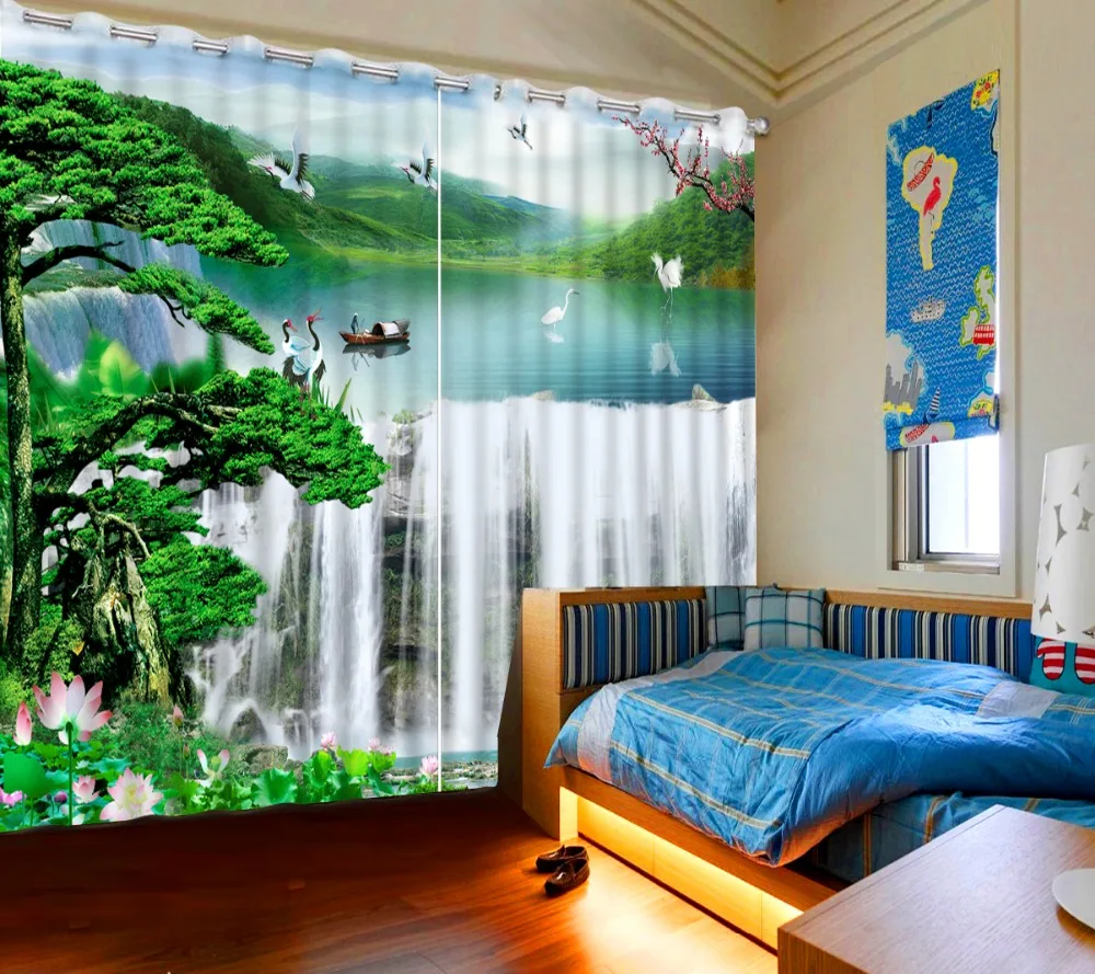 

NoEnName_Null 3d Curtains Living Room Window Treatments Modern Curtains For Beding Room High-precision Shade CL-DLM715