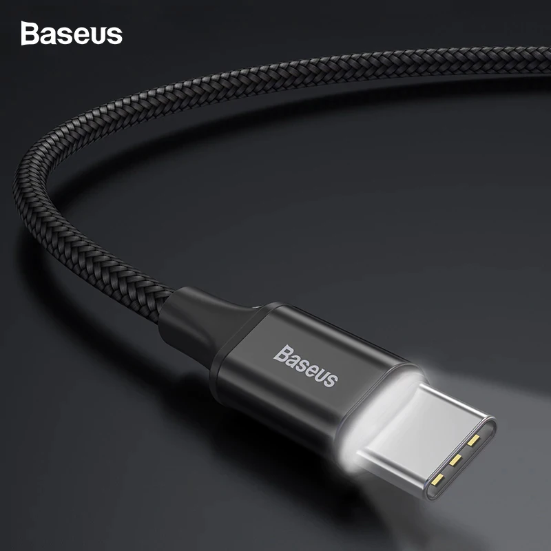 Baseus usb type-C кабель для samsung S9 S8 Быстрая зарядка кабель для передачи данных type-C кабель для Xiaomi Mix 3 Oneplus 6 5 5t USB-C