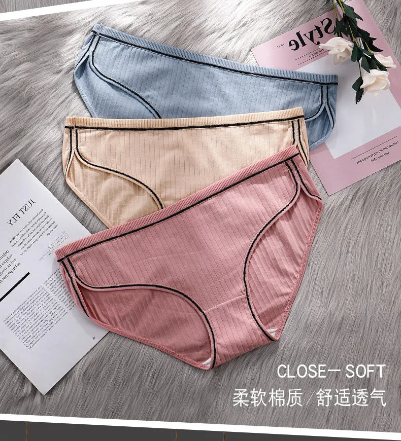 New Plus size 100kg cotton Briefs women Japanese winter threaded Cute Women Panties Seamless Traceless lingerie Underwear