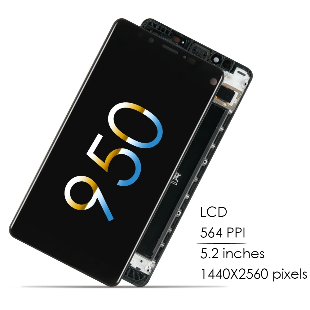 Оригинальный AMOLED ЖК дисплей 5 2 дюйма для Microsoft NOKIA Lumia 950 сенсорный экран с рамкой