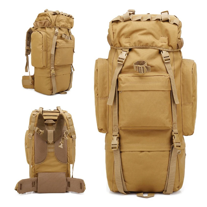 

IFLYING Large Capacity Outdoor Backpack Tactical Military Bag 65L Sport Travel Camping Hiking Climbing Trekking Camouflage Bag
