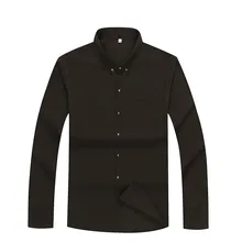 9xl 10XL мужские рубашки с длинным рукавом с отложным воротником плюс размер M-8xl однобортные Умные повседневные рубашки военные однотонные