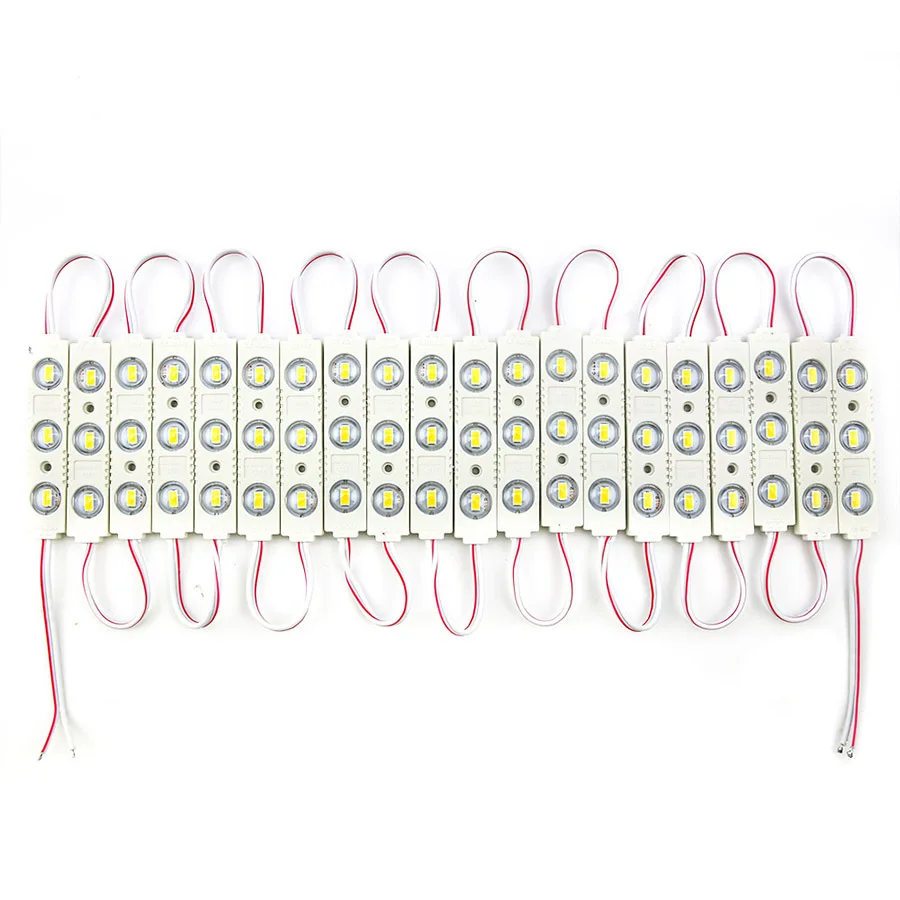 20Pcs 5730 LED Module DC12V 3LEDs Waterproof Outdoor Advertising Light Lamp Backlight for Billboard Warm White Red Green Blue Yellow (20)