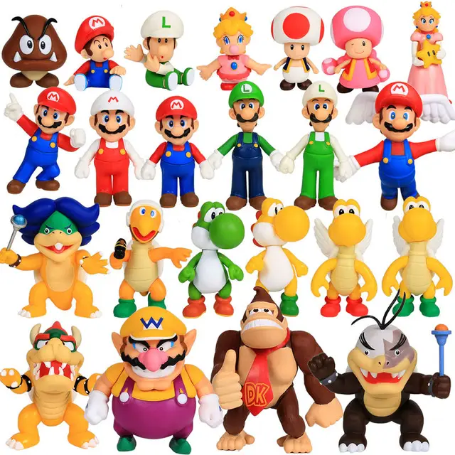Super Mario personajes juguetes juegos clásicos Mario figuras 23 unids