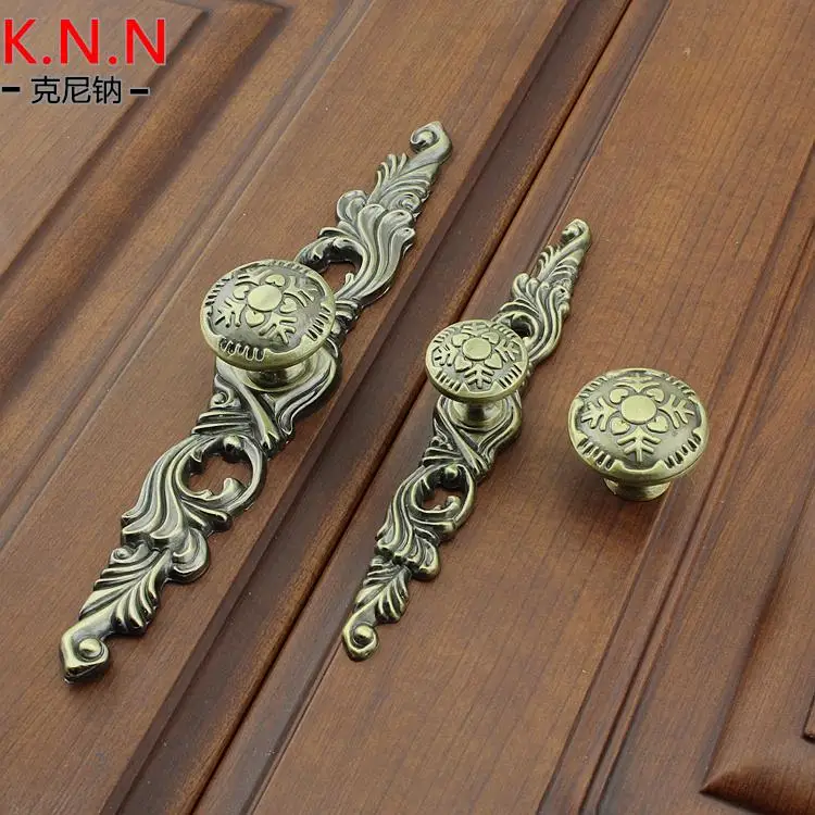 European drawer wardrobe door handle antique copper wind garden furniture solid hole