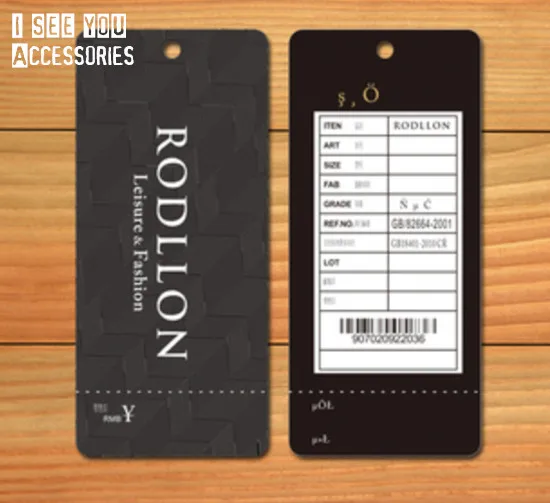 214 Custom Men's Garment clothing tags 1000 pcs/lot Free drill holein