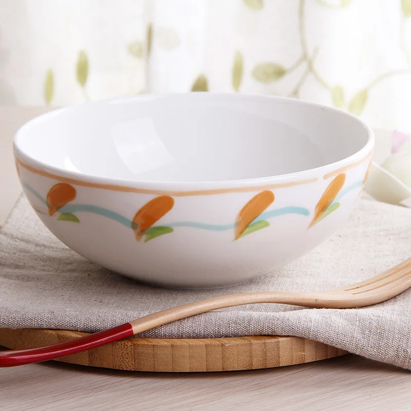 6.5Inch Made In Japan brief round plant under galzed ceramic rice bowls