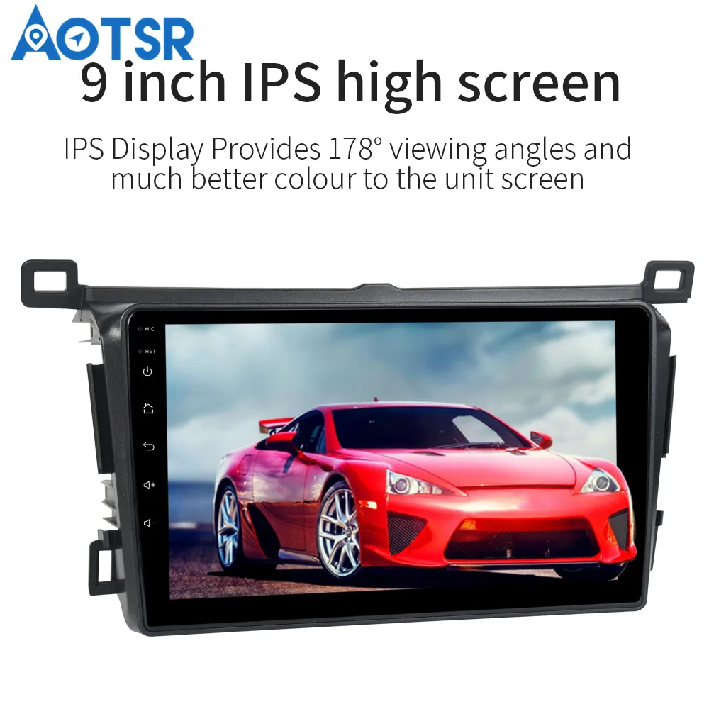 Discount 9" Android 9.0 Car DVD Player for Toyota RAV4 2014 2015 2016 2017 2018 with Octa Core 4G+32G Auto Radio Multimedia NAVI 2 din 3