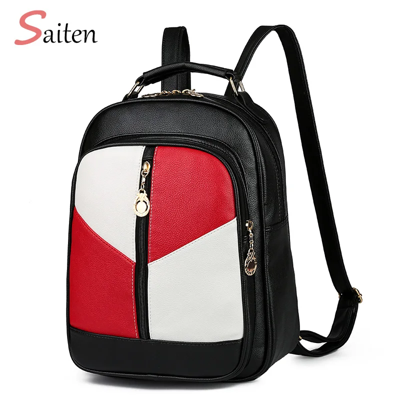 

Waterproof Unisex Backpacks Women Pu Leather Fashion Female Backpacks Teenager Mochila Feminina Anti-theft Rucksack Travel Bags