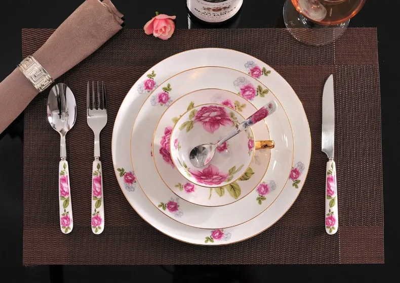 Новая посуда костяной фарфор керамическая посуда и тарелки кофейные чашки и тарелки пять видов стиля